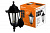 Светильник НБУ 06-60-001 садово-парковый, шестигранник, настенный, пластик, черный TDM