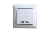 Выключатель 2-клавишный с подсветкой