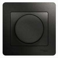 GLOSSA Антрацит Светорегулятор (диммер) поворотный, 300Вт, в сборе