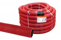 Труба гофр.ПНД d 63 двустенная с зондом (50 м/уп.) красная TDM