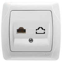 CARMEN Бел Розетка компьютерная