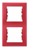 SEDNA Красный Рамка 2-постовая, вертикальная