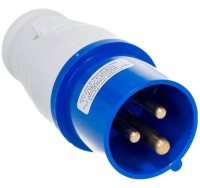 Вилка 013 переносная 2Р+PE 16А 220В IP44 TEXENERGO