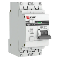 Дифференциальный автомат АД-32 1P+N 25А/30мА тип АС 4,5кА , электронный EKF PROximа