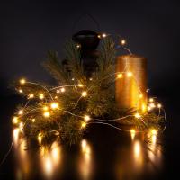 Гирлянда бытовая электрическая нить - 400-006 теплый белый 3м IP20