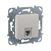 UNICA Беж Розетка ТЛФ 1-ая 4 контакта 