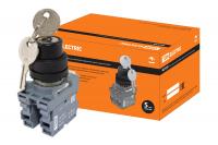 Переключатель с ключом на 2 положения с фиксацией M2SSК1-102 в сборе d22мм 1з+1р ЧЕРНЫЙ TDM