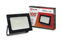 Прожектор светодиодный СДО-7 100Вт 230В 6500К IP65 черный IN HOME 