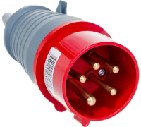 Вилка перенос. ССИ-015 16А-6ч 380В 3P+PE+N IP44 IEK