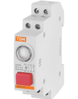 Выключатель кнопочный с индикацией ВКИ-47 красный (LED) 2НО;1НЗ AC/DC TDM