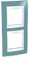 РАМКА 2-постовая, вертикальная, БЕЛЫЙ/ СИНИЙ UNICA ХАМЕЛЕОН 