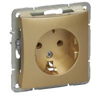 Дуэт Шампань Розетка с заземлением, 16А, механизм