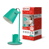 Светильник настольный под лампу СНО 16З на основании 40Вт E27 230В с органайзером ЗЕЛЕНЫЙ (коробка) 