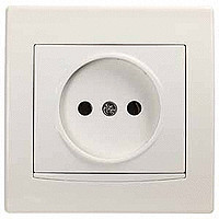 Розетка без заземл. сл.к., со вставкой
