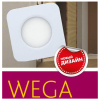 Настен-потолоч.светильник, WEGA, квадрат, 13 Вт, белый, 290 лм