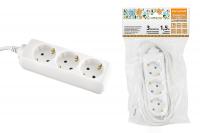 Удлинитель народный УН03  3 гнезда, 1,5метра, с/з, ПВС 3х0,75мм2  10А/250В