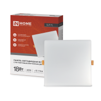 Панель светодиод. встр. безрамочная SLP-FL 18Вт 230В 4000К 1620Лм 120мм с рег.монтаж. 50-110мм бел