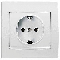 Розетка с зазем.к-том бел.с бел.вставк.