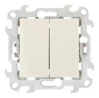 Simon 24 Слоновая кость Двухклавишный выключатель Push&Go