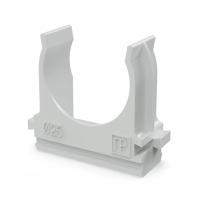 Крепёж-клипса для труб Полистирол d25 мм (100шт/1000шт уп/кор) Промрукав