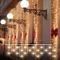 Гирлянда бытовая электрическая занавес - 200-101 теплый белый с эффектом мерцания 2*3м IP65