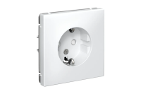 ArtGallery Белый Розетка с заземлением, со шторками 16А, механизм