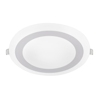 Панель светодиод. встр. круглая RLP-BL 16Вт 230В 4000К 960Лм 195мм с подсветкой белая IP20 IN HOME