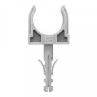 Крепеж-клипса с дюбелем серая d25 мм (100шт/900шт уп/кор) Промрукав