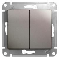 GLOSSA Платина Выключатель 2-клавишный, сх.5,10AX, механизм