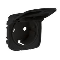 Legrand Valena ALLURE Антрацит Накладка розетки с/з с крышкой