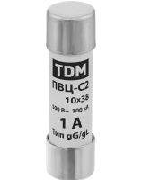 Плавкая вставка ПВЦ-С2 10х38 1А TDM