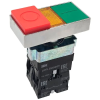 Кнопка LAY5-BW8465 "I-O" 1НО сдвоенная с подсветкой IEK