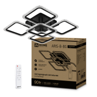 Светильник светод. ELEGANT ARIS-B-ВG 90Вт 230В 3000-6500K 7000Лм 600х600х110мм ПУ черн IN HOME 