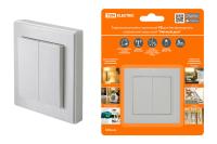 Радиовыключатель настенный РВ2 (2 клавишный) для  беспроводного управления нагрузкой "Уютный дом"TDM