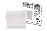 Светодиодная панель универс. ЛП 03 595х595 Призма 19 мм 36 Вт 3000 лм 4000 К бел, Народная TDM