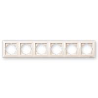 Рамка 6-я  горизонтальная крем