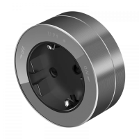 MultiTrack Графит Розетка 2К+З круглая 16А/250В