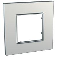 UNICA QUADRO Серебро Рамка 1 маста