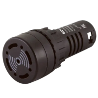 Сигнализатор звуковой AD22-22M/k23 d22 мм 24В DC/AC черный TDM