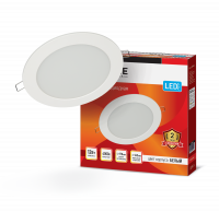 Панель светодиод. встр. круглая RLP-eco 12Вт 230В 4000К 840Лм 170x150мм белая IP40 IN HOME