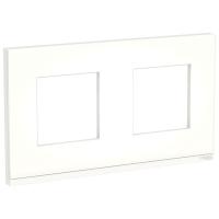 UNICA PURE Матовое стекло/Белая Рамка 2-постовая горизонтальная