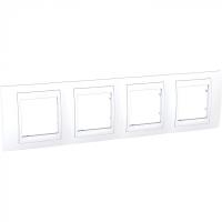 UNICA ХАМЕЛЕОН РАМКА 4-постовая, горизонтальная, БЕЛЫЙ