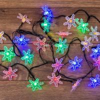 Гирлянда светодиодная "Снежинки" 30 LED 4,4 м с контроллером Мультиколор NEON-NIGHT