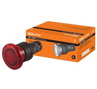 Кнопка грибовидная SB7-CC45 с возвратом, 1НО+1НЗ, d35 мм, красная, IP40 TDM