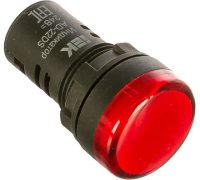 Лампа AD22DS(LED)матрица d=22мм красный 24В AC/DC IEK