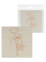 Набор досок для выжигания "Цветы", 150х150 мм, 5 шт., пакет, TDM