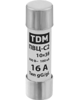 Плавкая вставка ПВЦ-С2 10х38 16А TDM