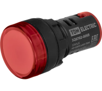 Лампа сигнальная AD-22DS, LED, d22 мм, 24-440 В AC/DC, красный TDM