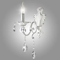 Светильник Хрусталь - 10064/1 белый с серебром Strotskis