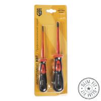 Набор диэлектр. отверток "Слим" НИО-3302 (КВТ)